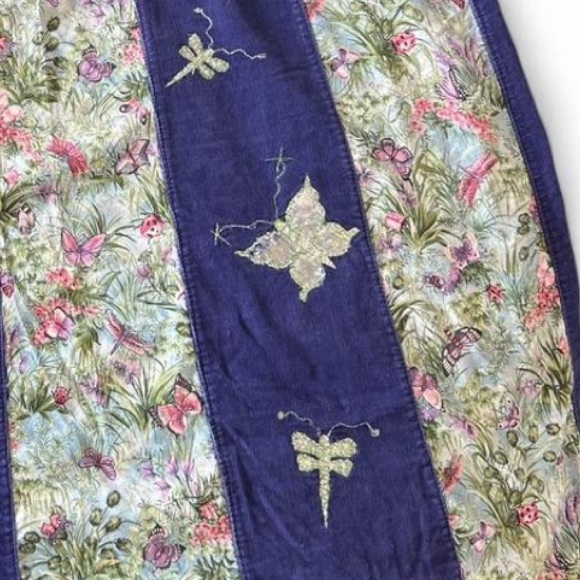 Vintage Handmade Upcycled Gardencore Hippie Maxi Skirt O/S - Picture 8 of 8